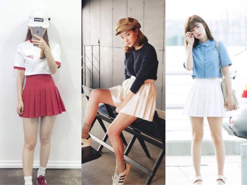 image of 30 ไอเดียแมทช์ 'Tennis Skirt' อัพลุคเป็นสาววัยใสสไตล์เกาหลี