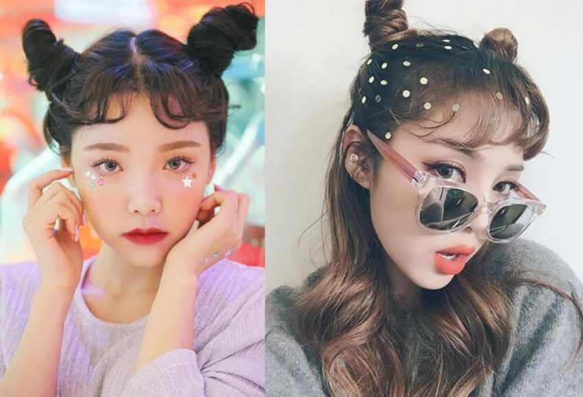 image of 10 วิธีหัดทำผมทรง Double Buns แอ๊บเป็นสาววัยใส แบ๊วลงได้อีก > <